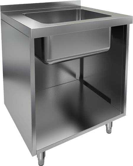 Барный модуль закрытый с трех сторон с мойкой Hicold НБМСЗОМ-7/6Б