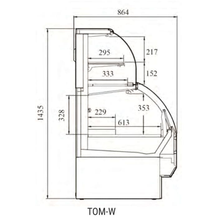 Витрина холодильная Turbo Air TOM-W-60SB