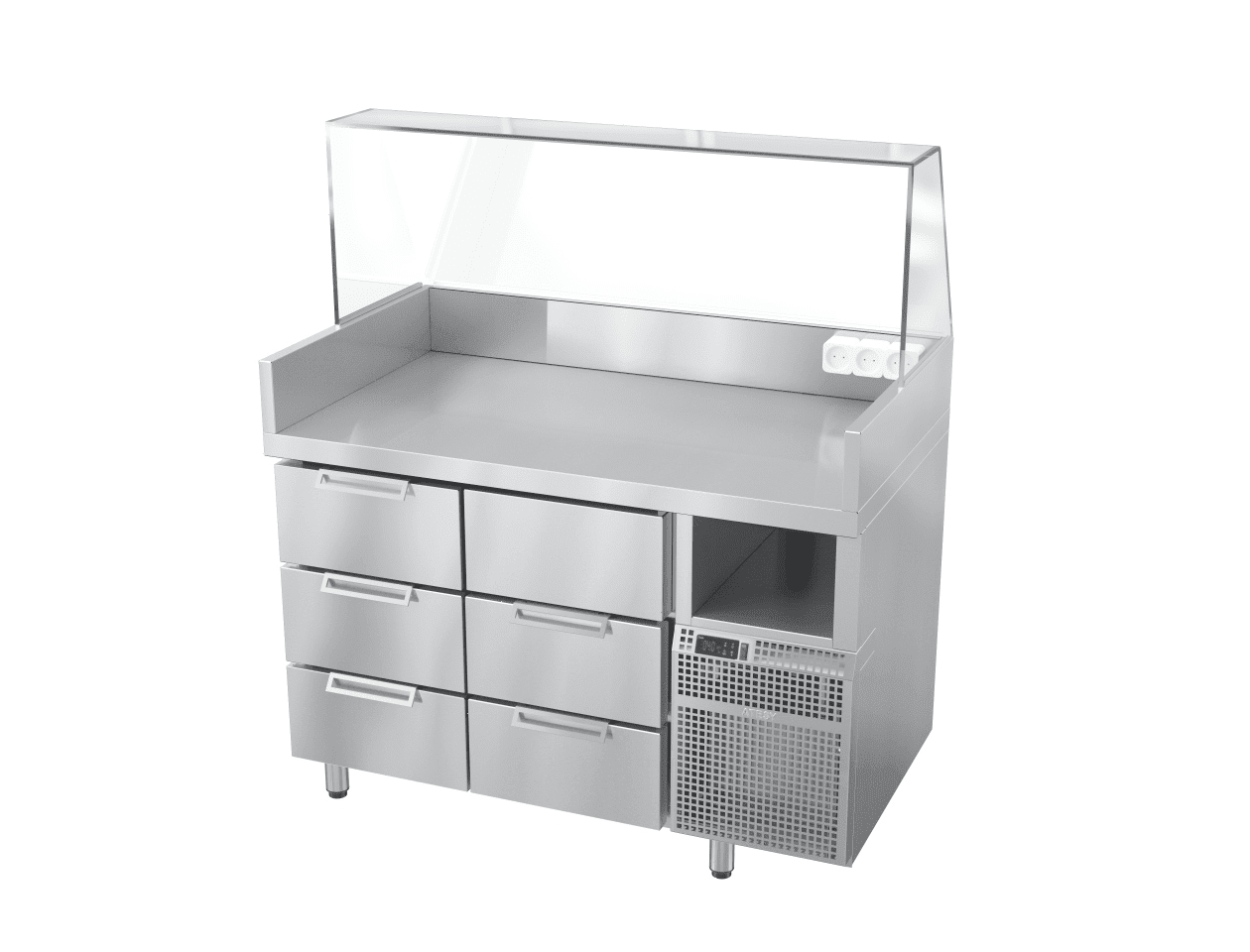 Станция для бургеров и хот-догов Atesy Бавария БХС -1235.700-02-2 (без лайт-бокса)