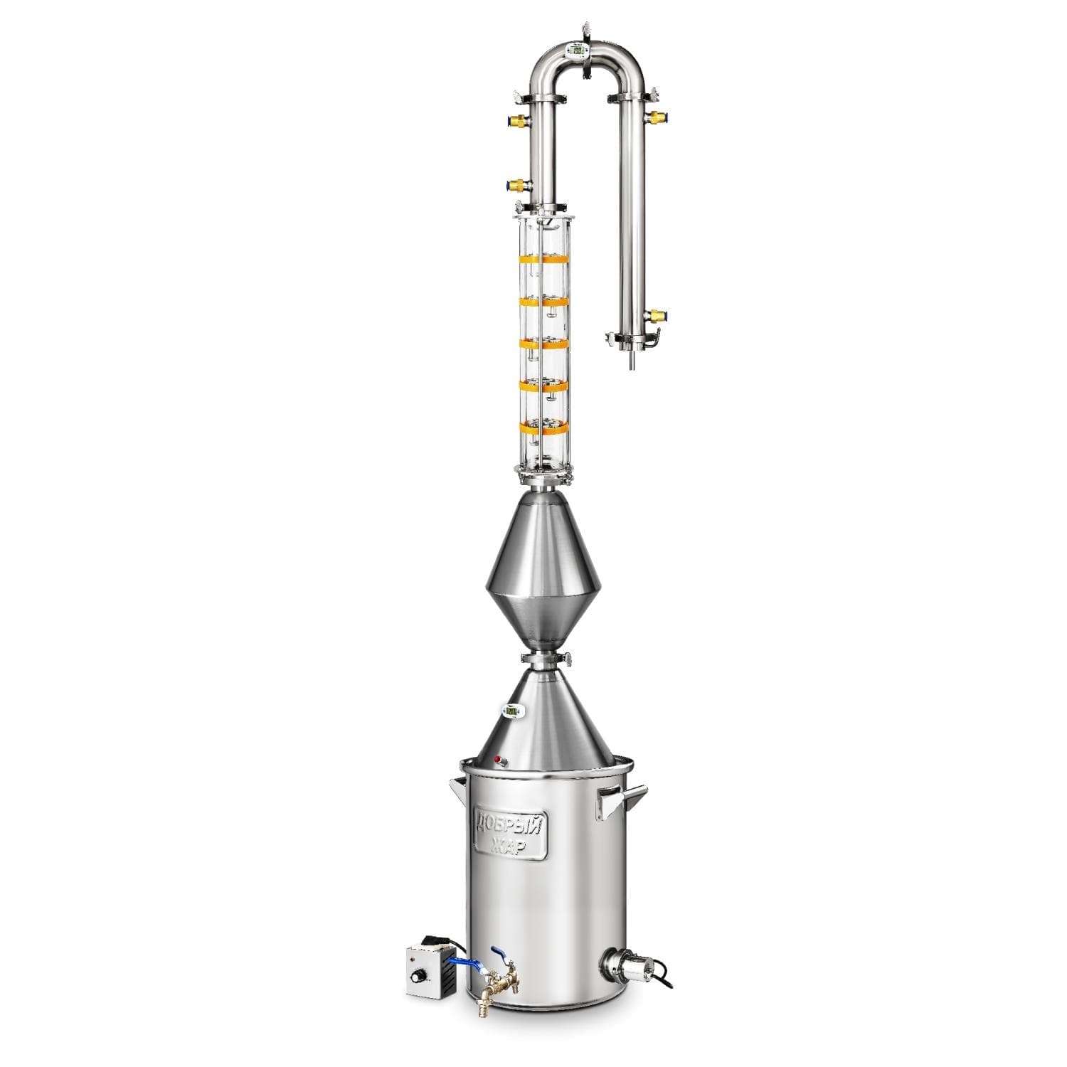 Самогонный аппарат Добрый Жар Абсолют ВИП, 30 литров ТЭН нержавеющая сталь