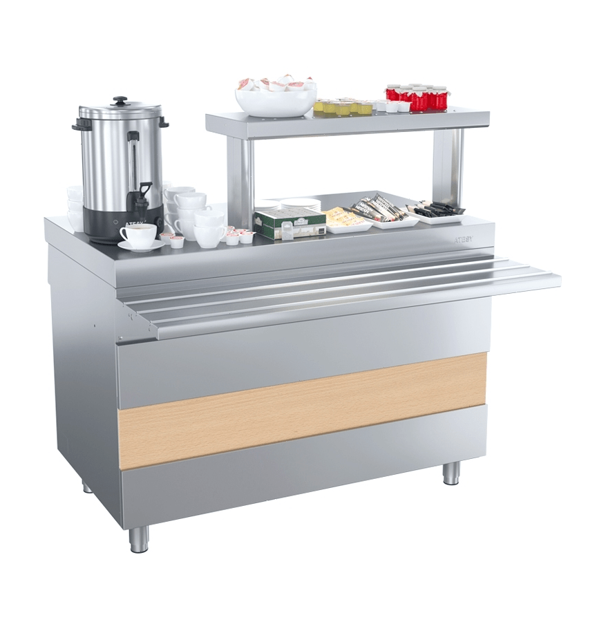Прилавок горячих напитков Atesy Ривьера ПГН-1120-02-О без полок