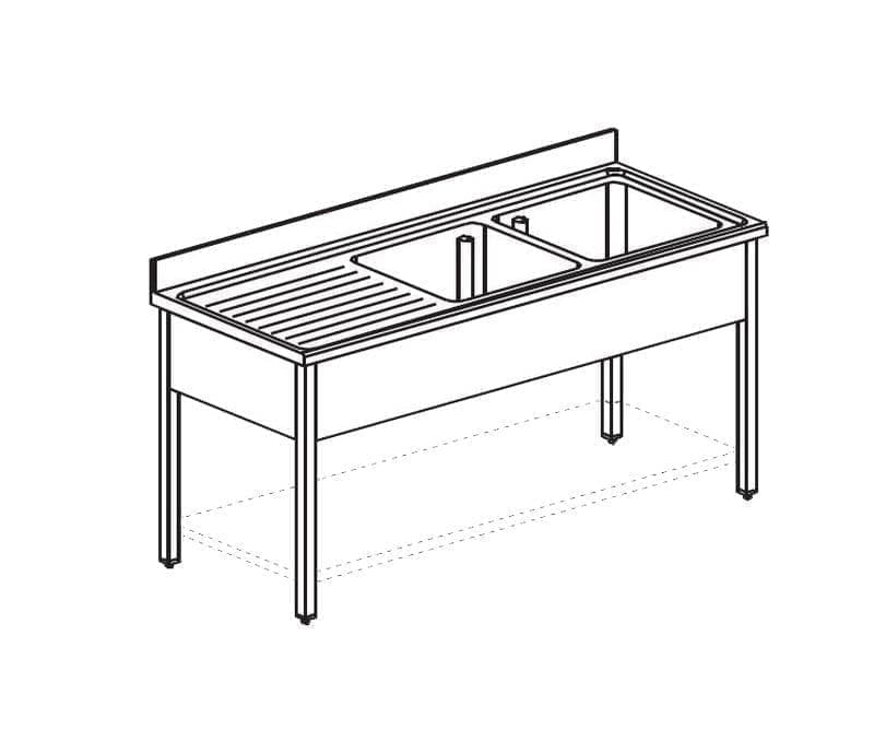 Ванна моечная Apach Chef Line L2S167-55LWSH