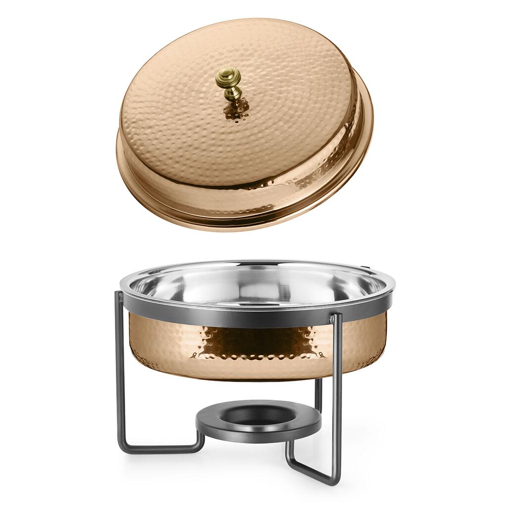 Чафиндиш (мармит) 3л на подставке с медным покрытием нерж P.L. Proff Cuisine | SG-84475(A)