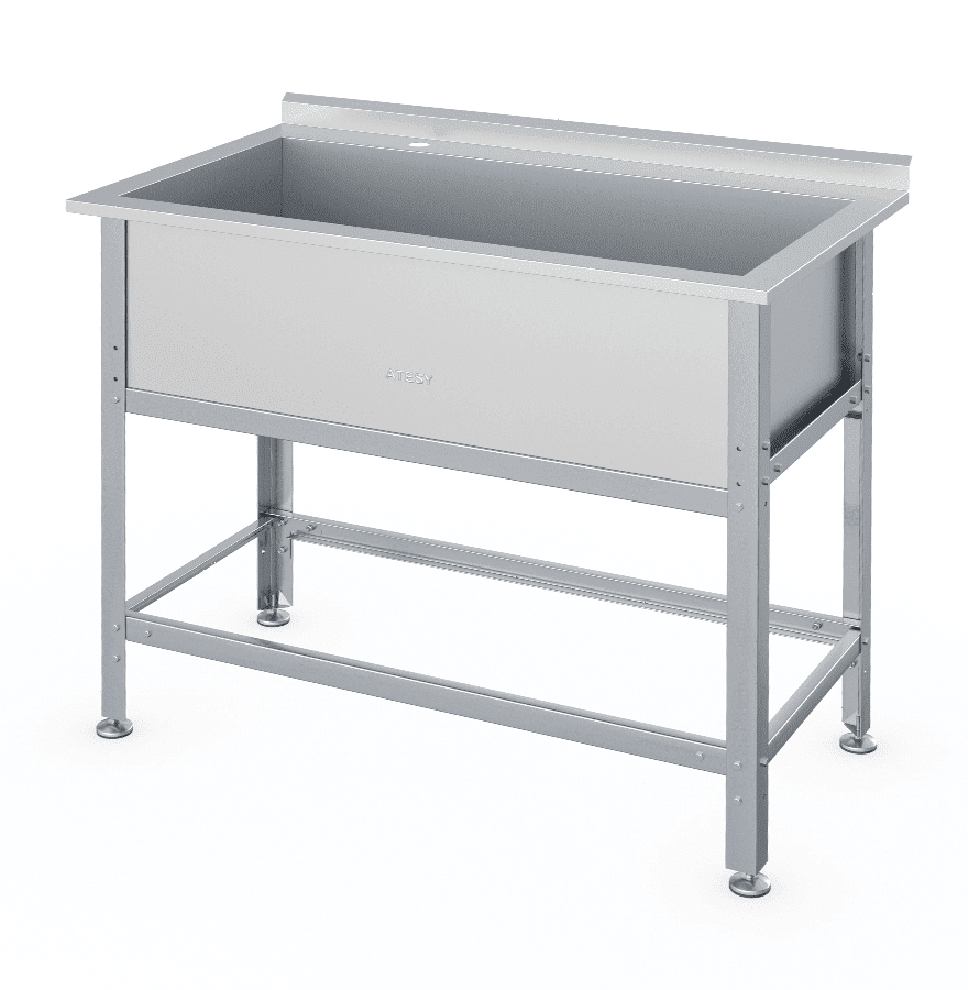 Ванна моечная Atesy ВСМ-Б-1.910.430-1-02 (ВМ-1/430/1010 с бортом)