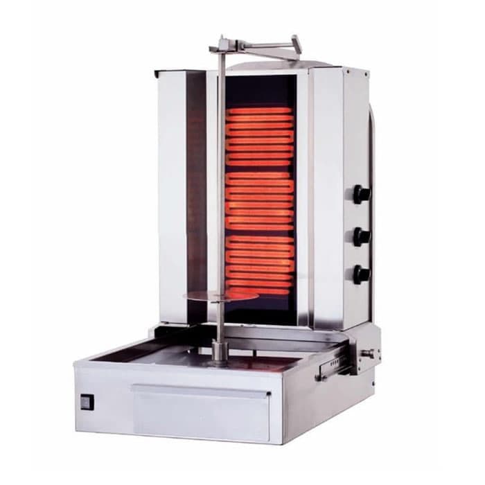 Гриль для шаурмы Kalitegaz KLG 170 380В, 3 уровня нижний мотор со стеклом