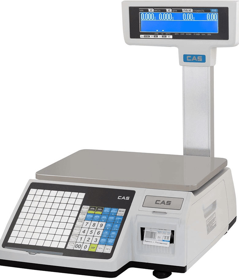 Весы торговые с печатью этикеток CAS CL3000-30P TCP/IP
