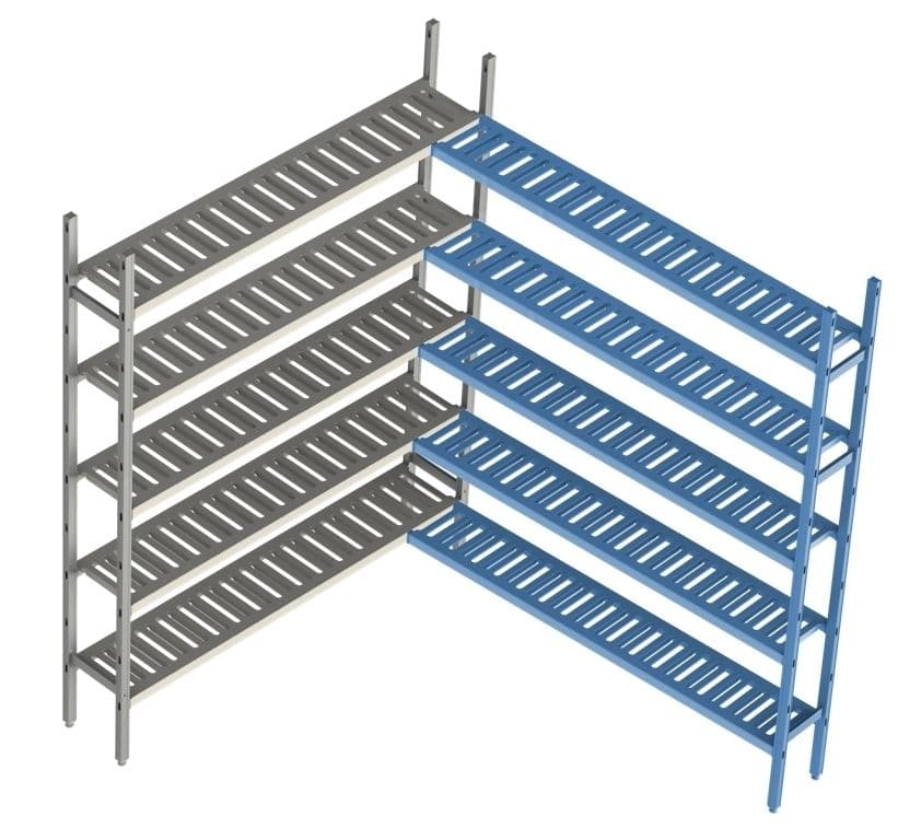 Стеллаж модульный Polair Load.Me Poly 16AL.5PP40.17C, доп. угловой