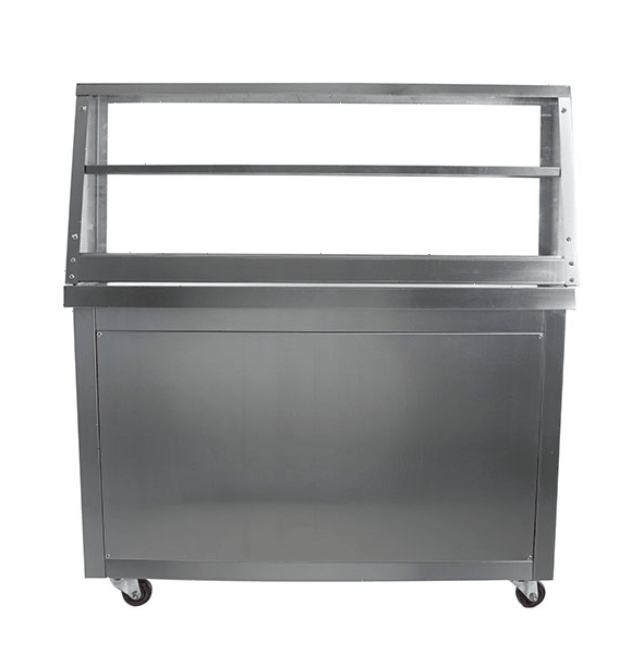 Фризер для жареного мороженого Foodatlas KCB-2F (контейнеры, стол для топпингов, 2 компрессора)