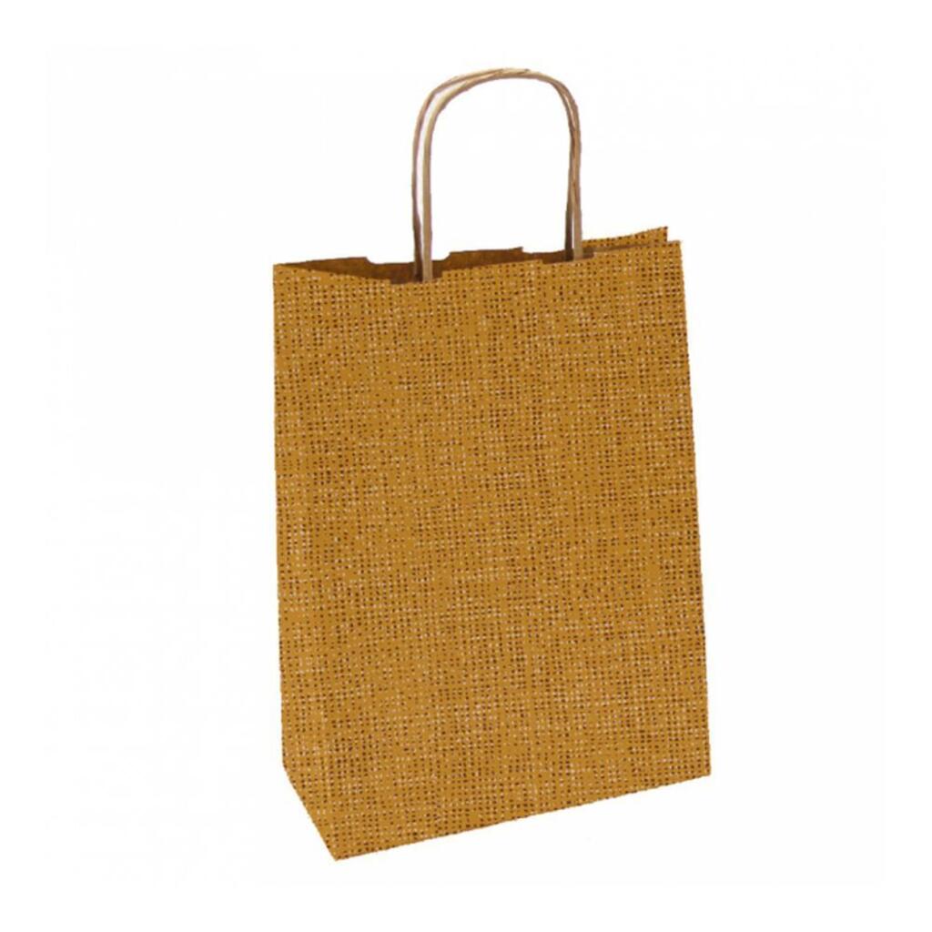 Пакет с ручками "Мешковина", 26+14х32 см, 250 шт/уп Garcia De Pou | 214.15