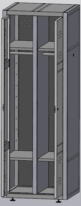 Шкаф для одежды и хоз инвентаря Restoinox ШРОН-22-6/5