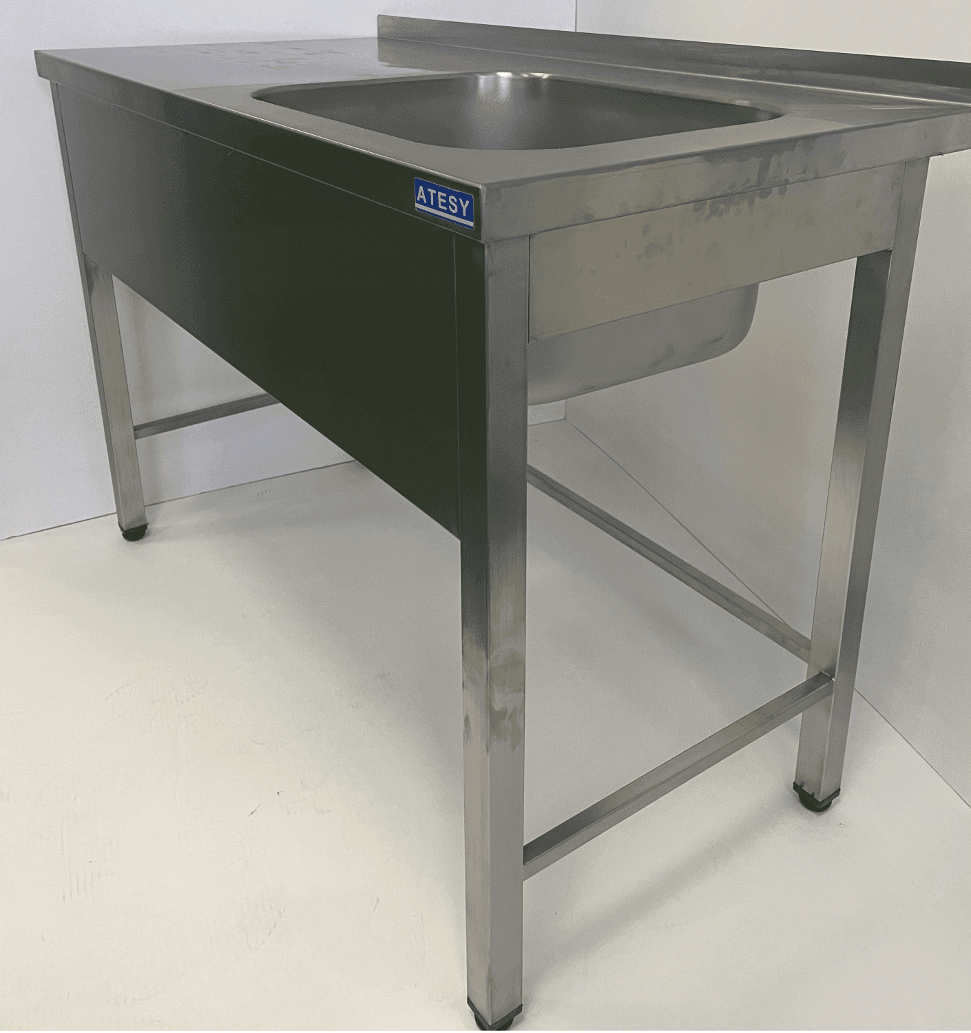 Стол с моечной ванной Atesy ВСМЦС-Л-1П.500.400-1200.600-1-02 (ВСМЦ-2/1200/600Н с левым столом)