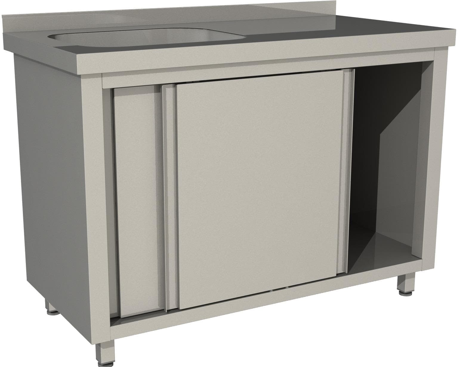 Стол производственный купе Restoinox СПЗК1М-13/6-БЛ