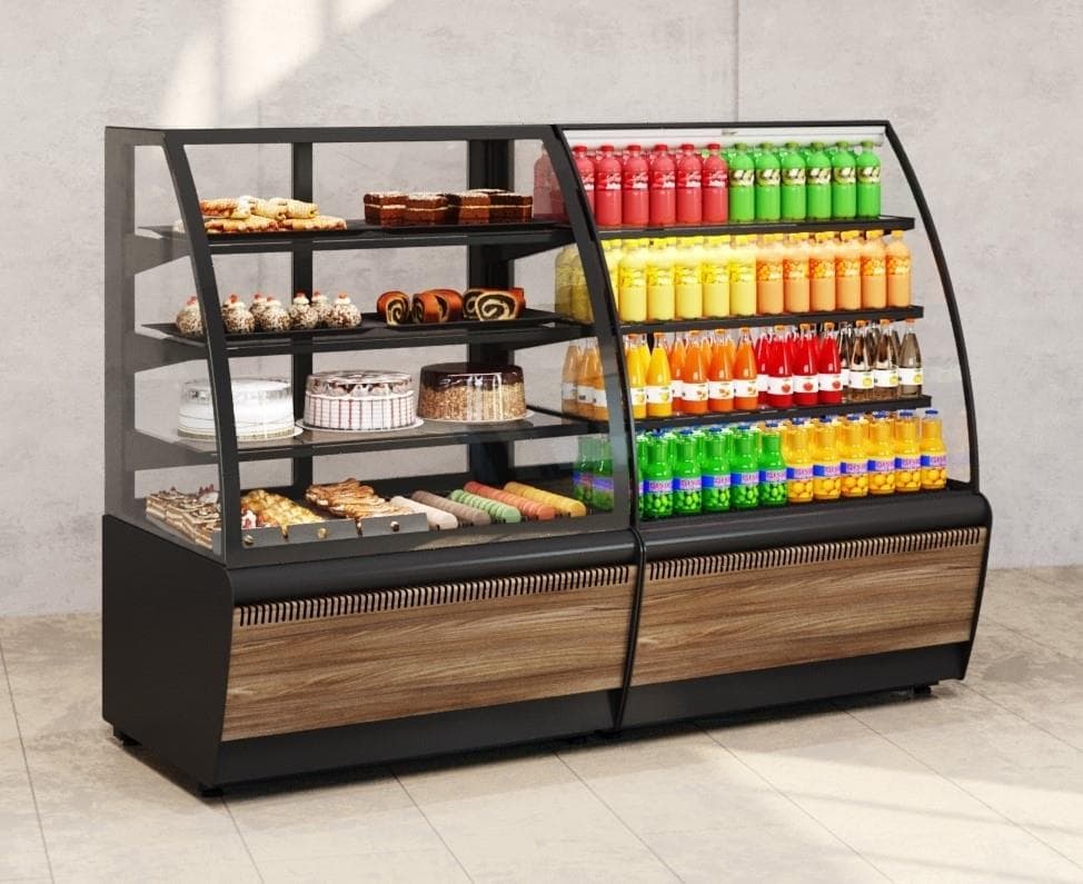 Витрина кондитерская Carboma K70 VV 0,9-1 (ВХСв-0,9д Люкс) 0102-0109