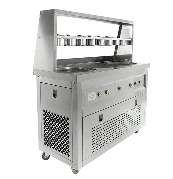 Фризер для жареного мороженого Foodatlas KCB-2Y (контейнеры, стол для топпингов)