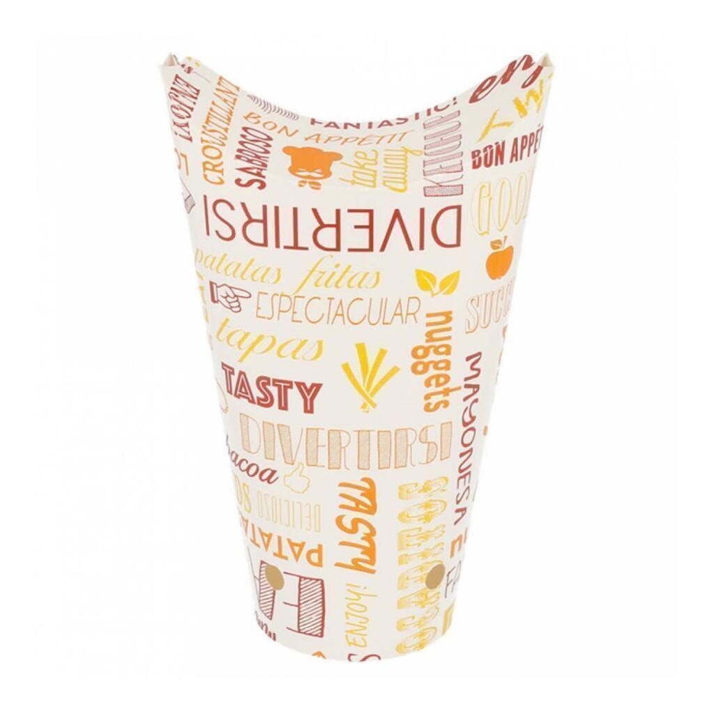 Контейнер картонный вертикальный для фри, снеков "PAROLE" 660 мл, d8,5х18 Garcia De Pou | 229.63