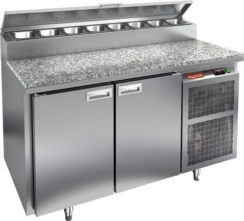 Стол холодильный (для пиццы) Hicold PZ2-11/GN (8xGN1/6) камень