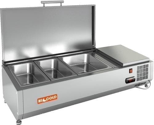 Витрина холодильная для ингредиентов Hicold VRTU 1000 с крышкой