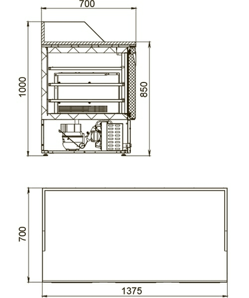 Стол холодильный (для пиццы) Polair TMi3GNpizza_G