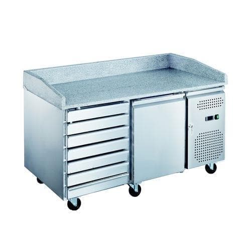 Стол холодильный (для пиццы) Hurakan HKN-PZG2-16, камень