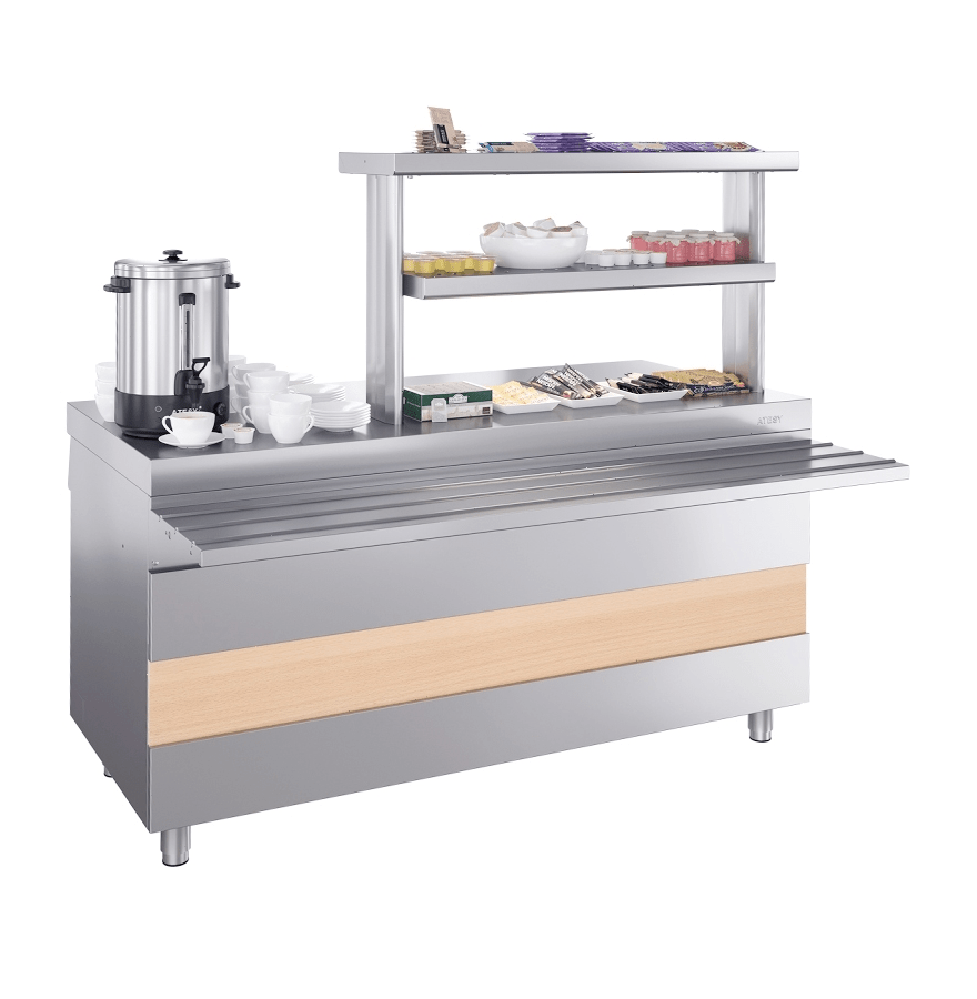 Прилавок горячих напитков Atesy Ривьера ПГН-1500-02-О без полок
