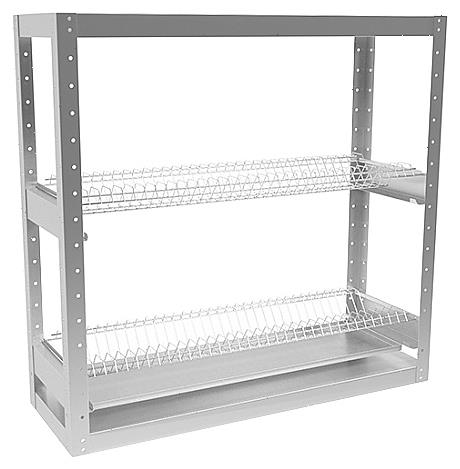 Стеллаж для тарелок Пищевые Технологии Эконом СКТК-2КЭ-2М