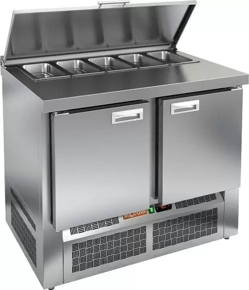 Стол холодильный (саладетта) Hicold SLE1_11SN с крышкой