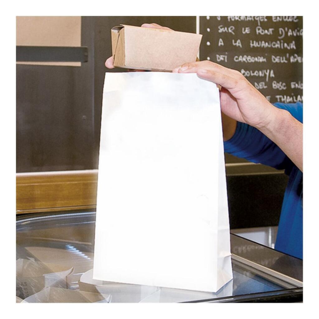 Пакет для покупок без ручек 20+9х34,5 см, белый, крафт-бумага Garcia De Pou | 206.70