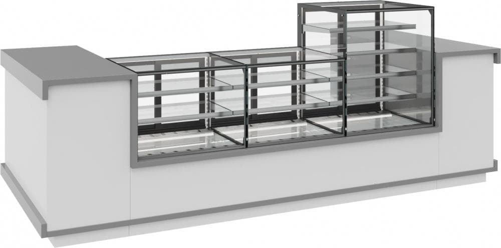 Витрина кондитерская Carboma KC71-130 VV 1,2-1 BUILT-IN 9005