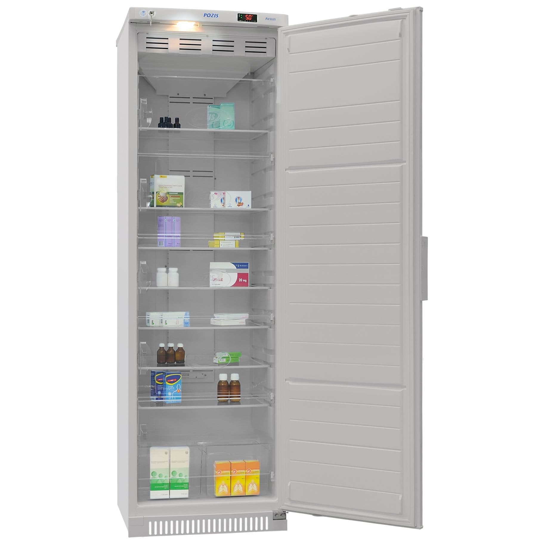 Шкаф фармацевтический Pozis ХФ-400 (металл. дверь, новый блок)