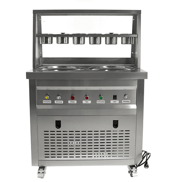 Фризер для жареного мороженого Foodatlas KCB-2Y (контейнеры , световой короб, 2 комрпессора)