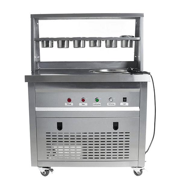 Фризер для жареного мороженого Foodatlas KCB-1Y (контейнеры, световой короб, стол для топпингов)