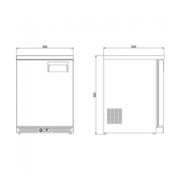 Шкаф морозильный (минибар) Iceinox OTS-140-N-CR..-10/-22°С