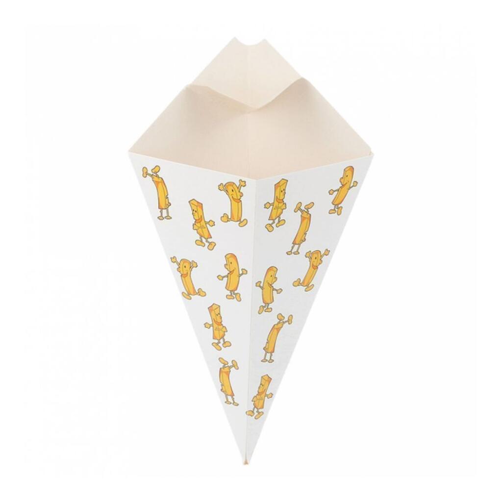 Кулек для фри/снеков с соусником CHIPS, 22х12,5 см, 200 шт/уп, бумага Garcia De Pou | 222.95