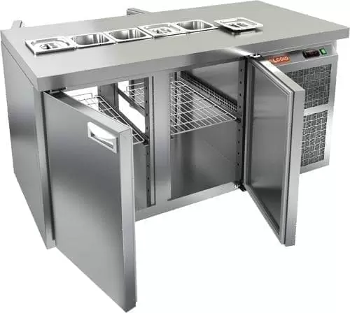 Стол холодильный (саладетта) Hicold SL2T_11/SN (1/6)