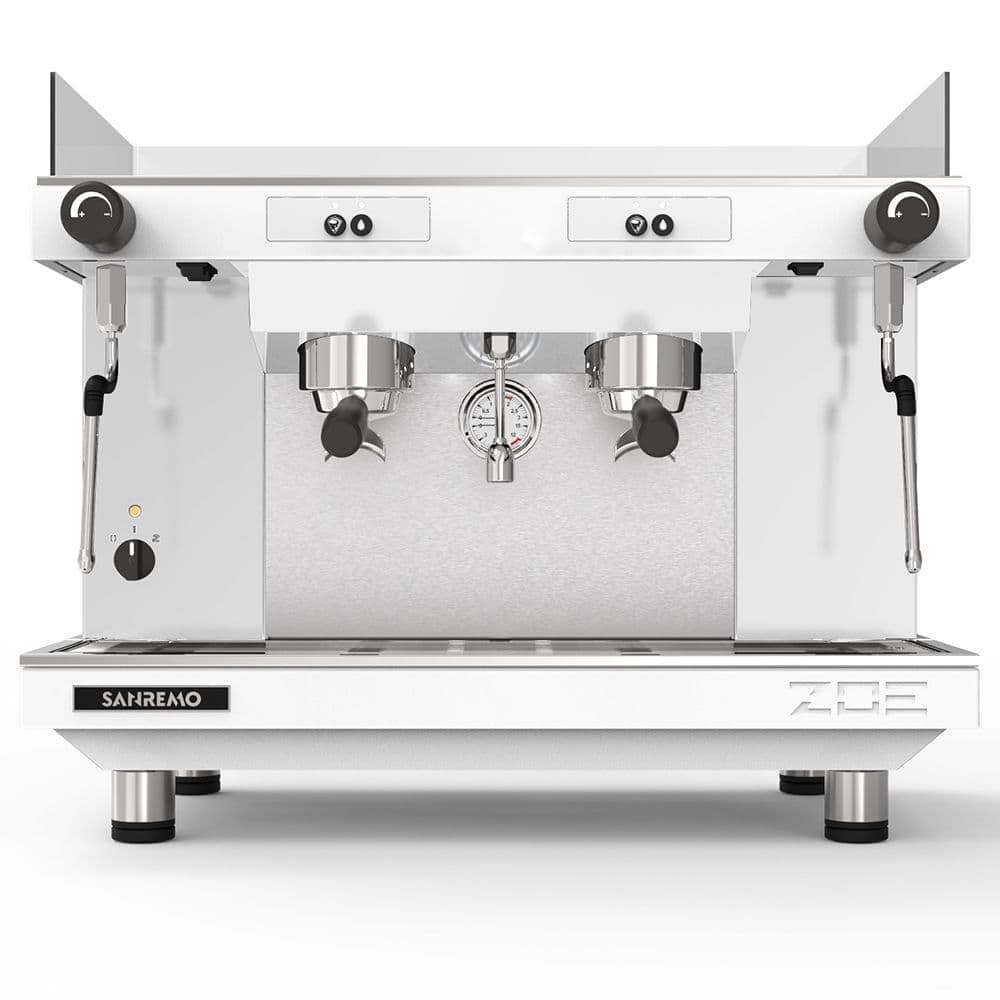 Кофемашина рожковая Sanremo Zoe SAP 2 высокие группы, полуавтомат, белая