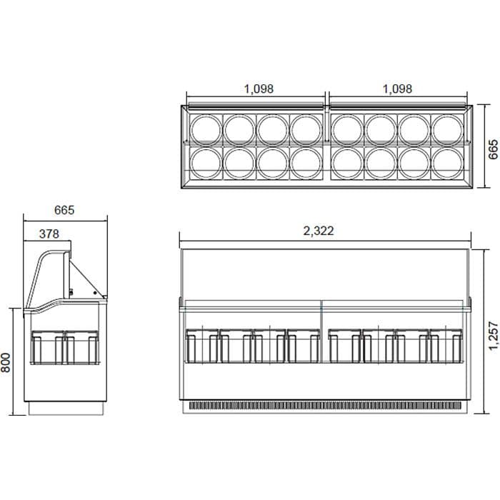 Витрина для мороженого Turbo Air TIDC-91