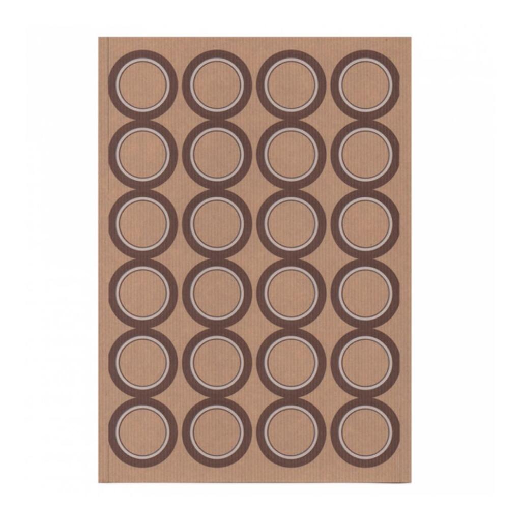 Этикетка бумажная крафт, d 4,2 см, 24 наклеек на листе А4, 100 л Garcia De Pou | 209.69