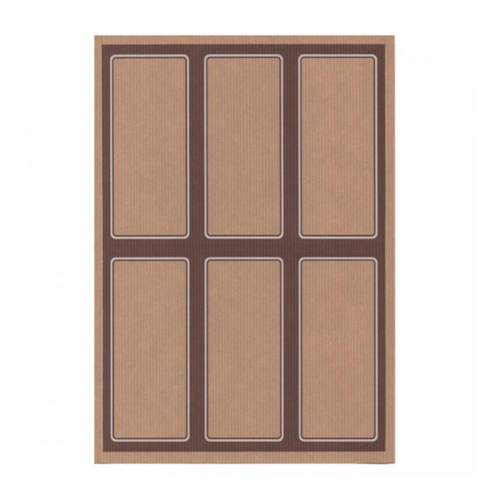 Этикетка бумажная крафт, 6,2х13,5 см, 6 наклеек на листе А4, 100 л Garcia De Pou | 209.67