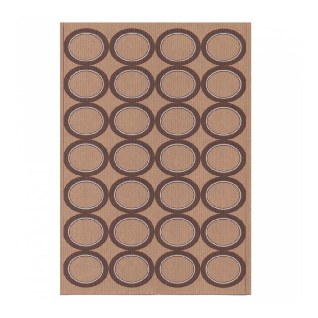 Этикетка бумажная крафт, 4,5х3,6 см, 28 наклеек на листе А4, 100 л Garcia De Pou | 209.73