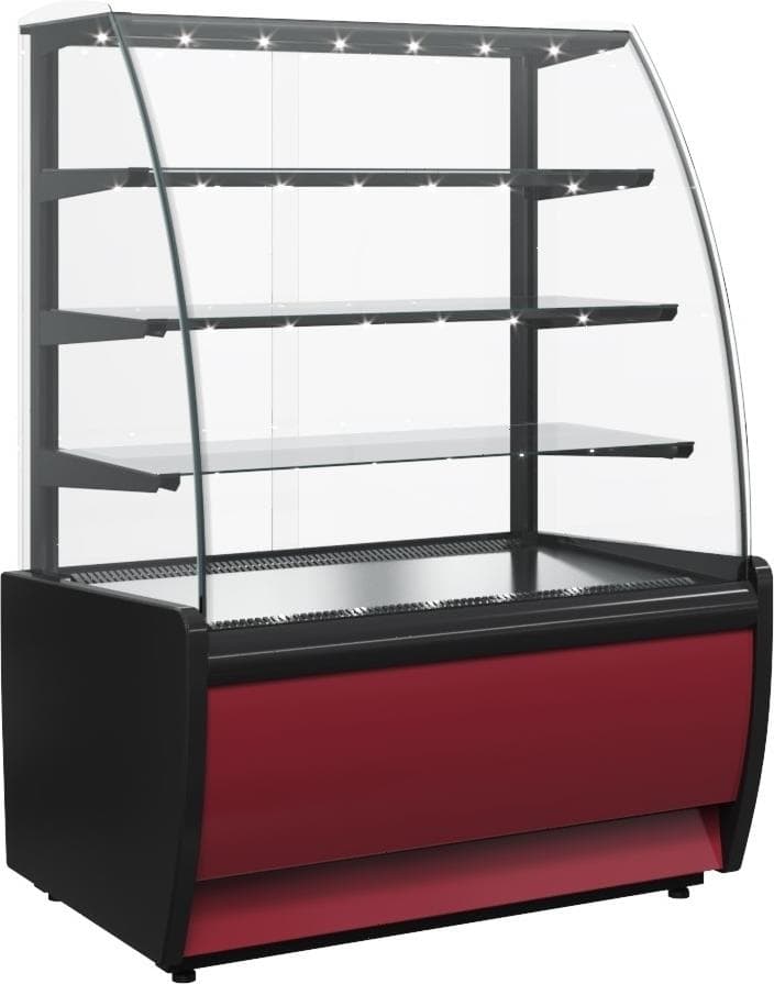 Витрина кондитерская Carboma K70 VH 0,9-1 (ВХСв-0,9д Техно) 9006-9005