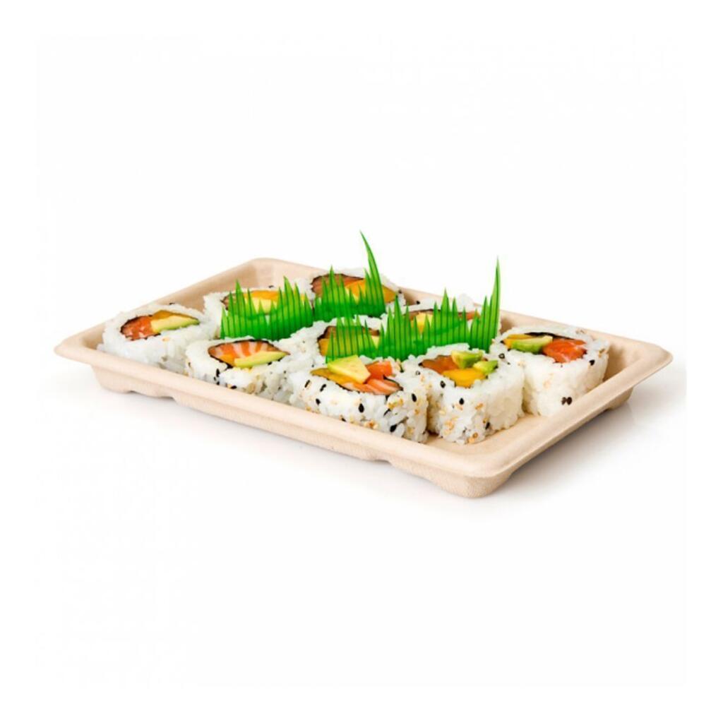 Коробка для суши Bionic 21,3х13,3х1,5см 50шт, сахарный тростник Garcia De Pou | 212.96