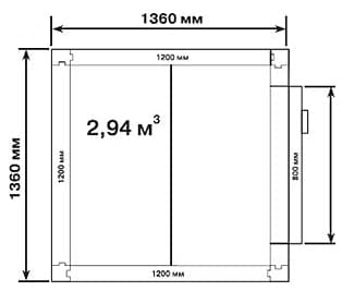 Камера холодильная Polair КХН‑2,94
