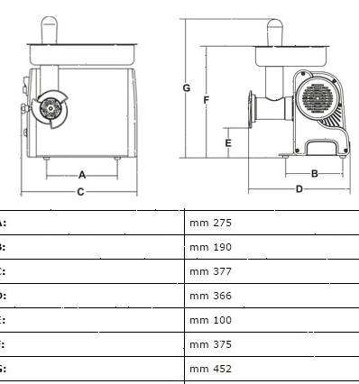Мясорубка Sirman TC-12 DENVER 220В
