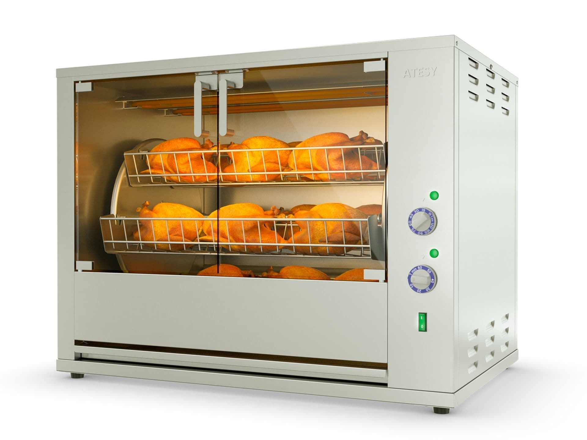 Гриль для кур карусельный Atesy Командор-6Э-Т-380