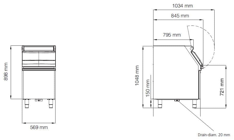 Бункер для льда SIMAG R 100