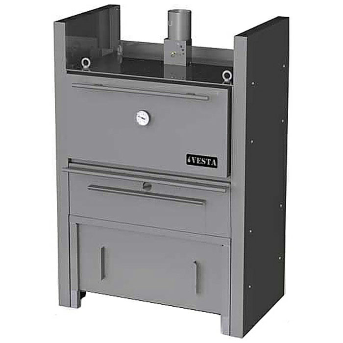 Гриль-печь на твердом топливе Vesta 45 с тепловым шкафом