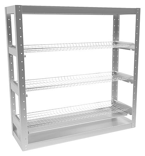 Стеллаж для стаканов Пищевые Технологии Эконом СКСК-3КЭ-2М