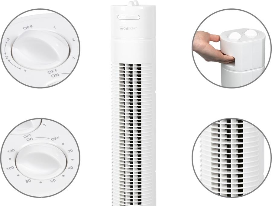 Колонный вентилятор Clatronic Tower ТВЛ 3770 белый