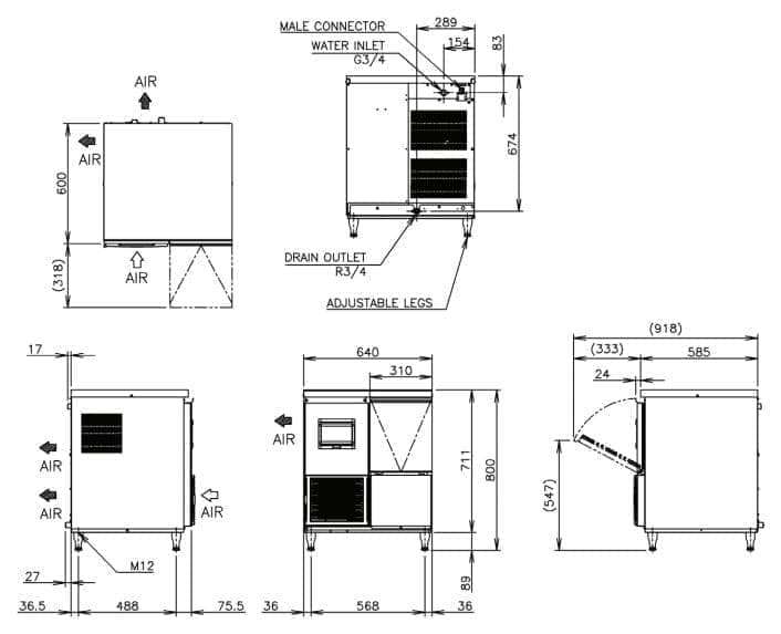 Льдогенератор Hoshizaki FM-80KE-N