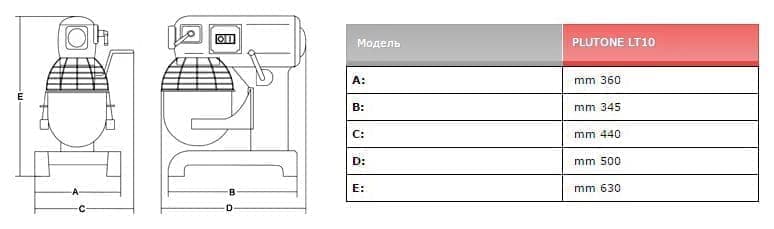 Миксер планетарный Sirman MINNEAPOLIS PLUTONE 10